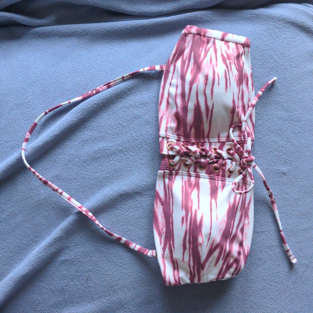 Lace Up Swim Top